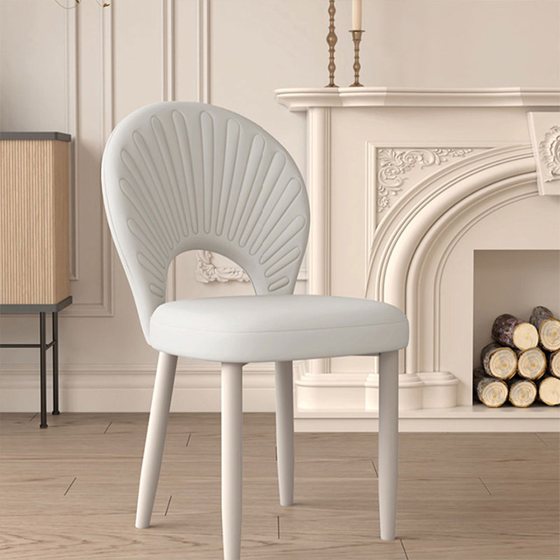 Chaise d'appoint blanche à dossier solide (ensemble de 2), Blanc
