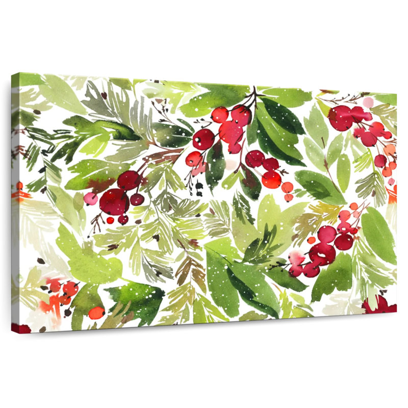 Harnek Holiday Spruce And Berries, 34" H x 51" W