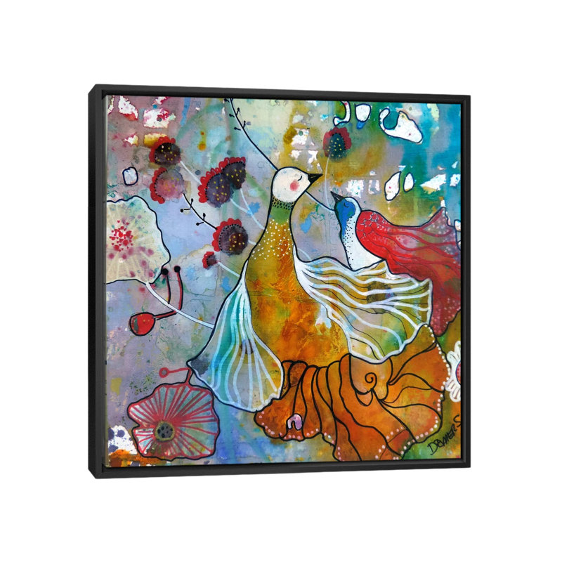 «La Danse», reproduction sur toile, Toile avec cadre noir, H 18 po x l 18 po x P 1,5 po
