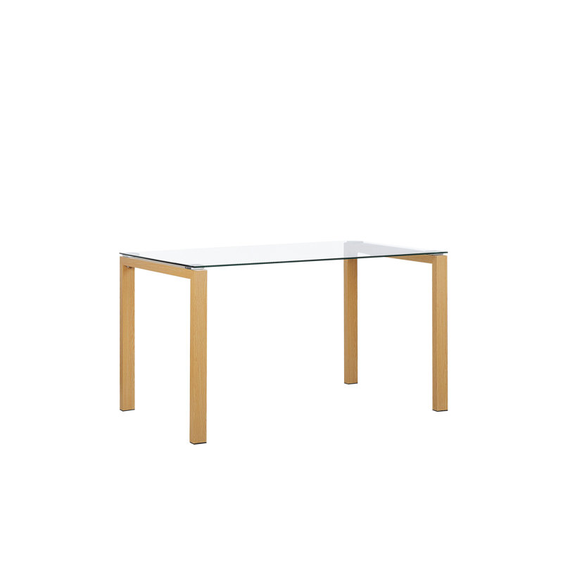 Halcyon Glass Top Metal Base Dining Table