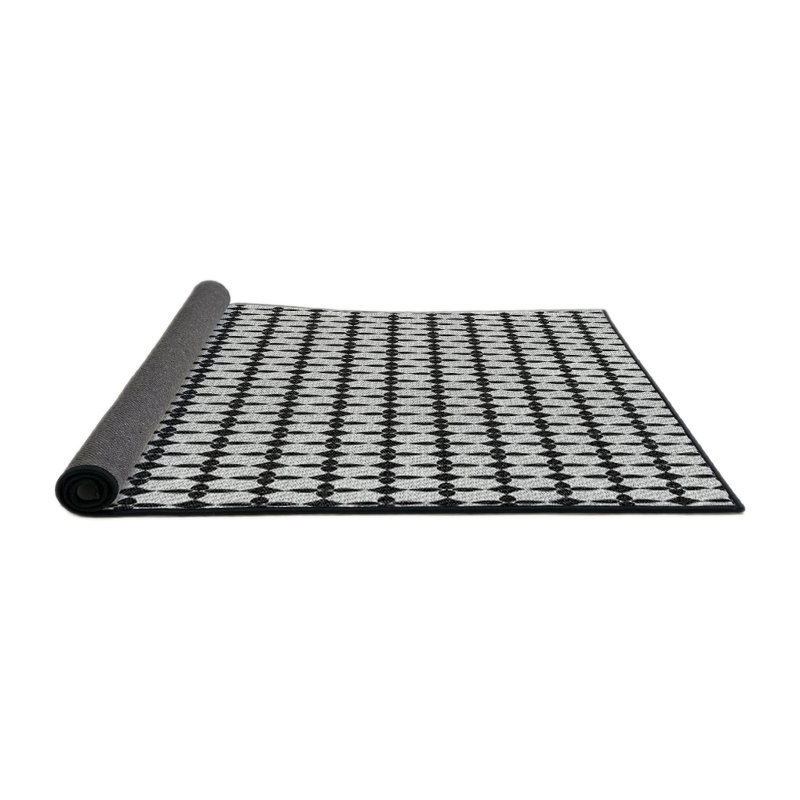 Tapis noir/blanc à motifs Zandra, Rond 4 pi