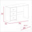 Bureaux, bureau d'écriture classique à 3 tiroirs | Noir | Panneau de particules