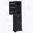 Tall Bathroom Storage Cabinet, Freestanding Storage Cabinet With Two Doors And Adjustable Shelves, Door Shelve Design, MDF Board With Painted Finish, Black-603311508-603311509