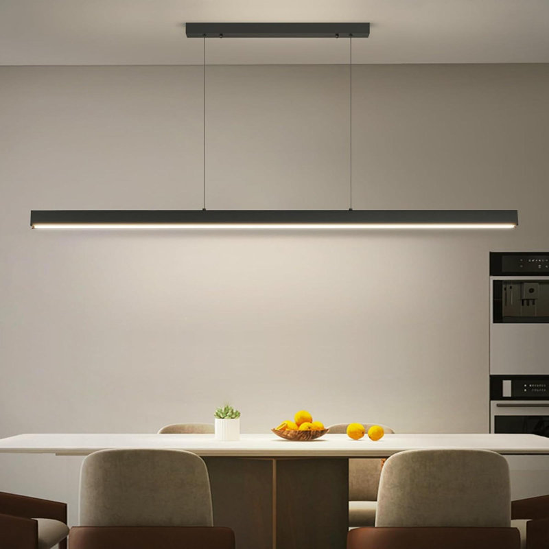 Luminaire suspendu moderne à DEL de 39 po pour luminaires suspendus avec télécommande 3000K 6500K à température réglable pour îlot de cuisine