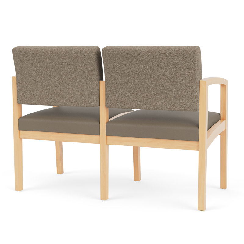 Lenox 2-seater tandem chair, Naturel, Archetype Silt / Modena Farro