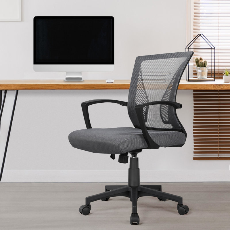 Mid-back Mesh Office Chair, Black, Dark Grey