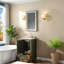 Meuble-lavabo vert entièrement assemblé avec rangement