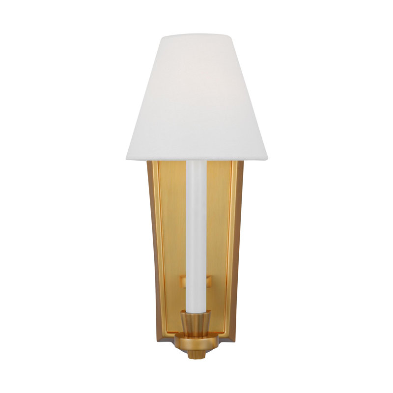 Paisley 1 - Light Armed Sconce, Burnished Brass