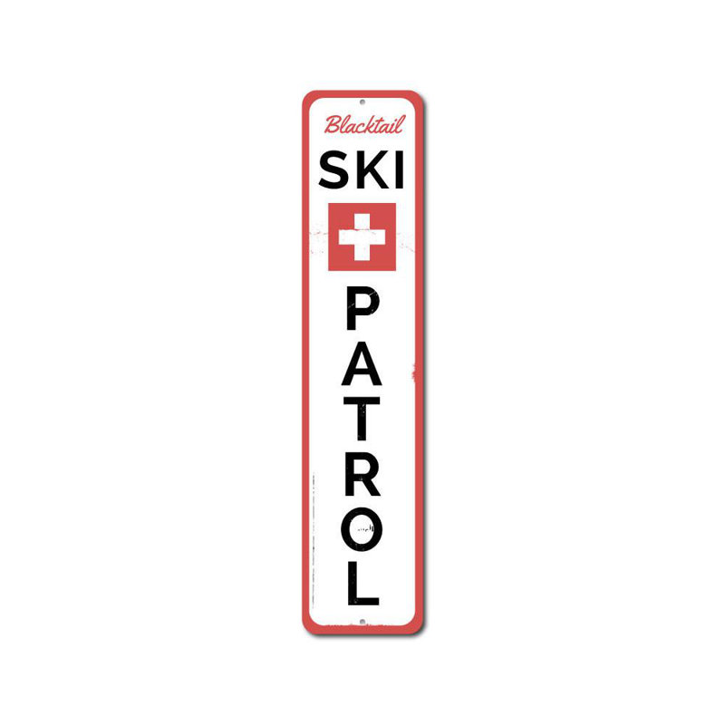 Panneau vertical en aluminium personnalisé, H 4 po x l 18 po x P 0,04 po