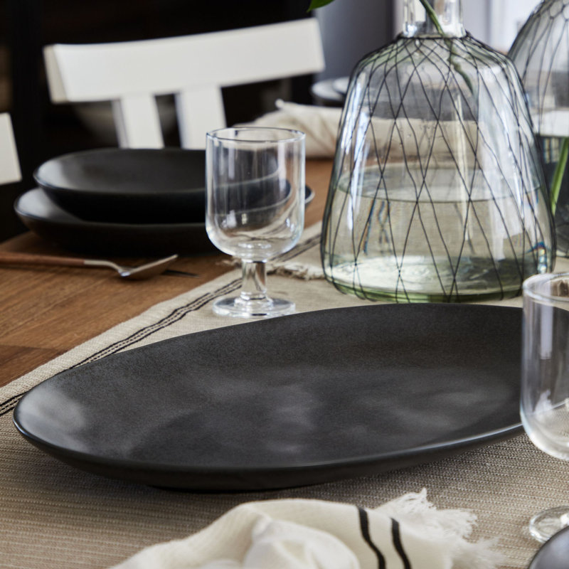 Costa Nova Livia Platter, Matte Black
