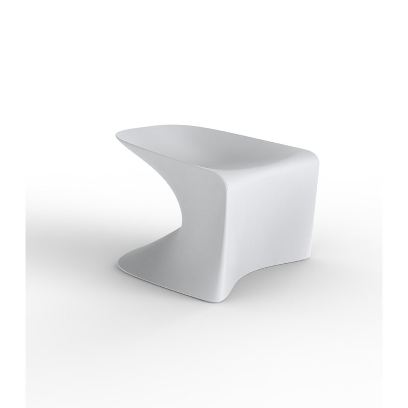 Wing Plastic Decorative Stool, White