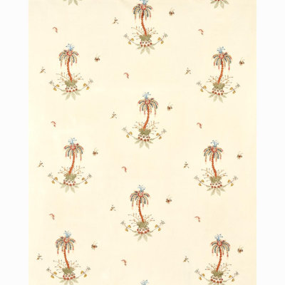 Royal Poinciana Hand Embroidery Fabric