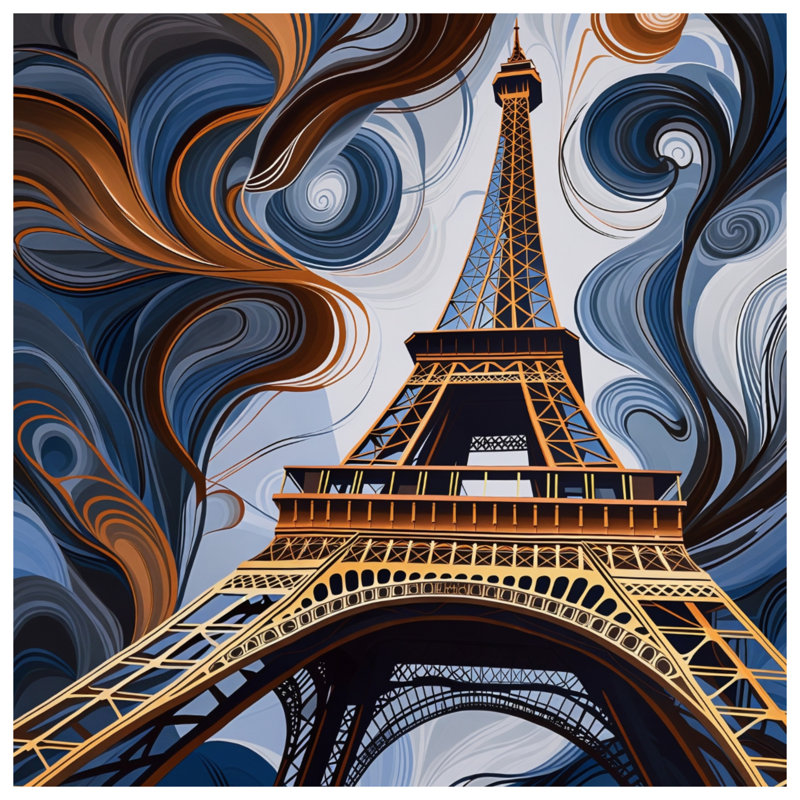 Housse de couette Tour Eiffel Bedding Architecture Modern, Grand lit