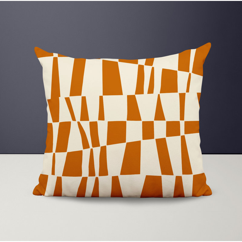 Housse et insert de coussin décoratif en polyester, L 15 po x H 15 po, Orange