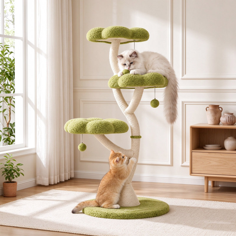 Tour pour chat 48 po H 48,4 po, Vert