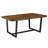 Rustic Metal And Solid Distressed Dining Table-114002653-114002649