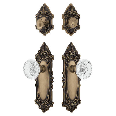 Nostalgic Warehouse Victorian Entry Set with Crystal Meadows Knob