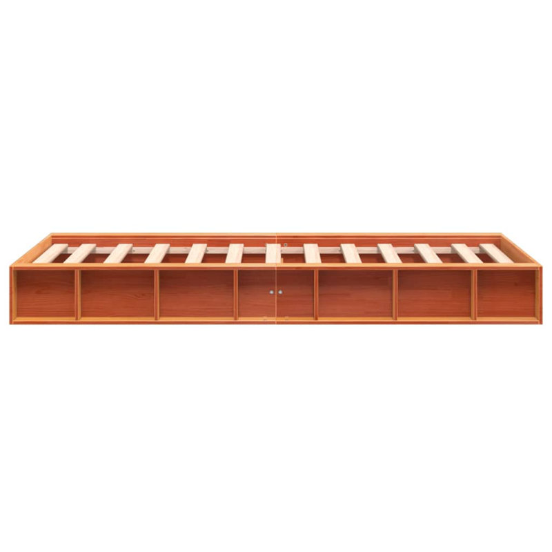 Friona Wood Platform Bed, Wax Brown, Single (3')