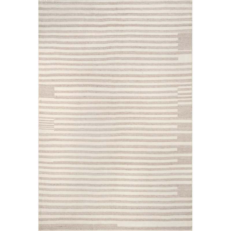  Tapis rayé intérieur / extérieur Skylah, Rectangle 9 pi 6 po x 13 pi 6 po