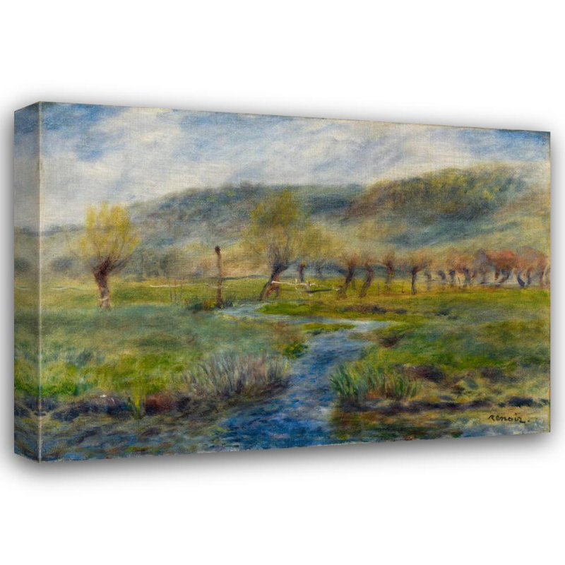 "La Prairie" par Henri Le Sidaner - Toile tendue avec châssis, H 24 po x l 17 po
