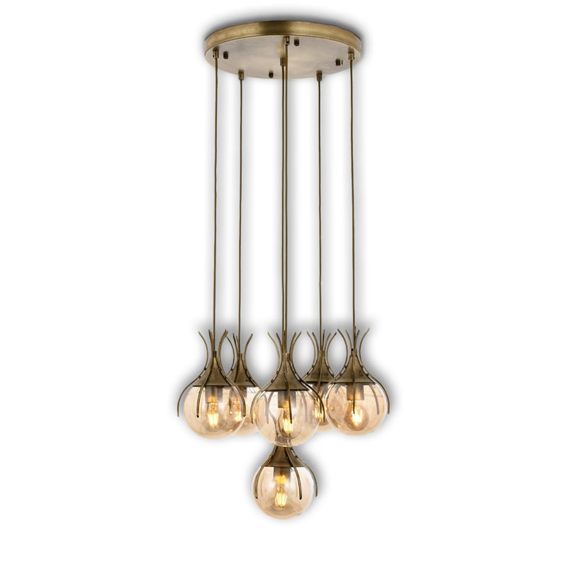 Luminaire suspendu sphère 6 lumières