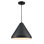 Cône large suspendu 1 lumière George Oliver R noir satiné