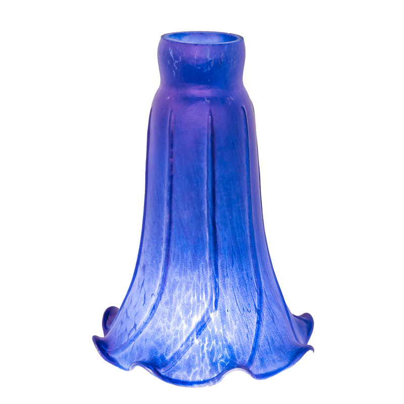 Abat-jour lys de 4 po de large x 6 po de haut bleu, Bleu, H 6 po x l 4 po x P 4 po