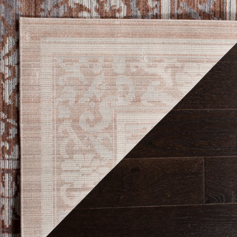 Tapis abstrait gris / brun, Rectangle 8 pi x 10 pi