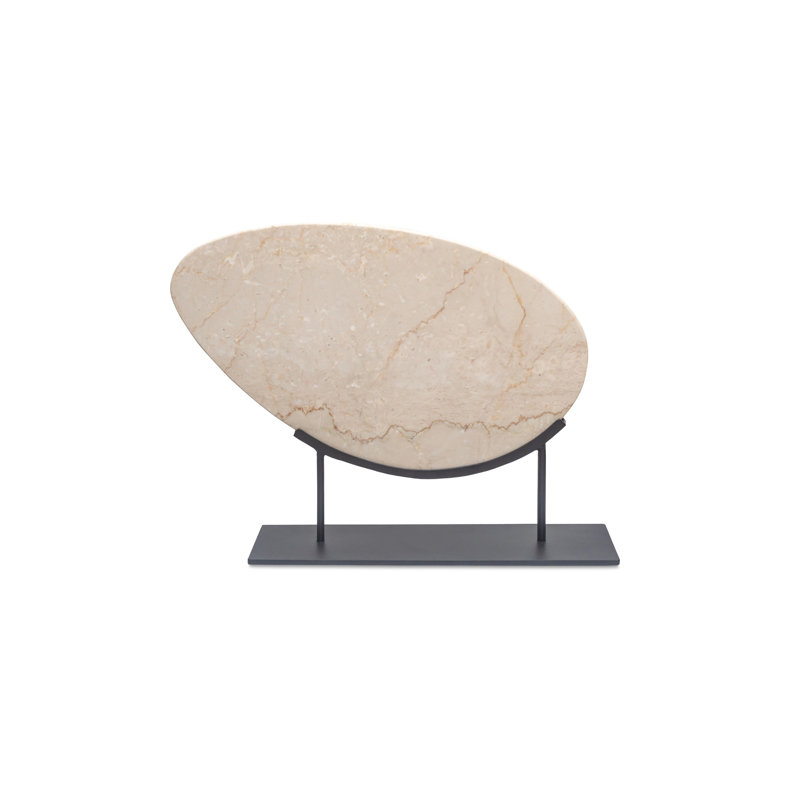 Galen Sculpture Botticino Beige Marble, Botticino Beige