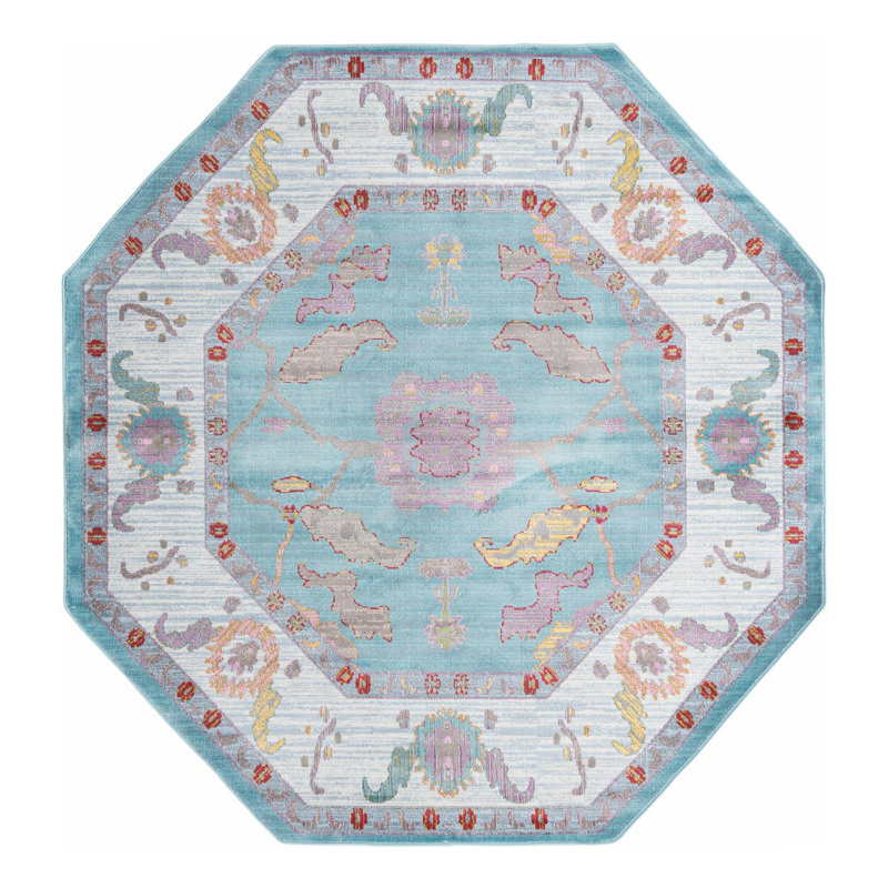 Paragon Floral Indoor Rug, Octagon 8'2" x 8'2"