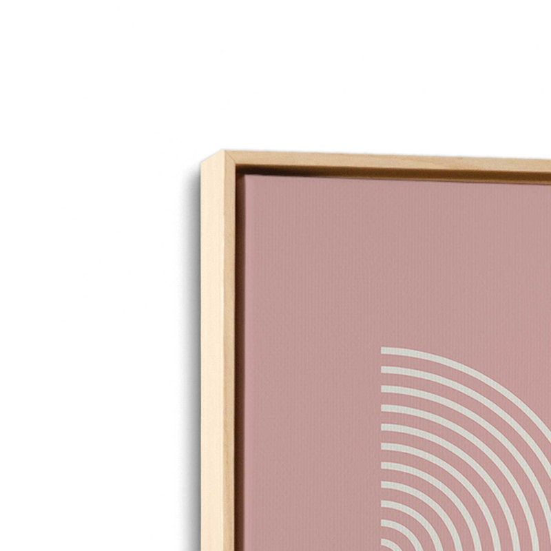 Bauhaus Flow, Cadre américain en érable flottant, Rose, H 30,75 po x l 20,75 po