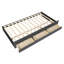 Lit simple tapissier avec lit gigogne et 3 tiroirs Stripe-1038318255
