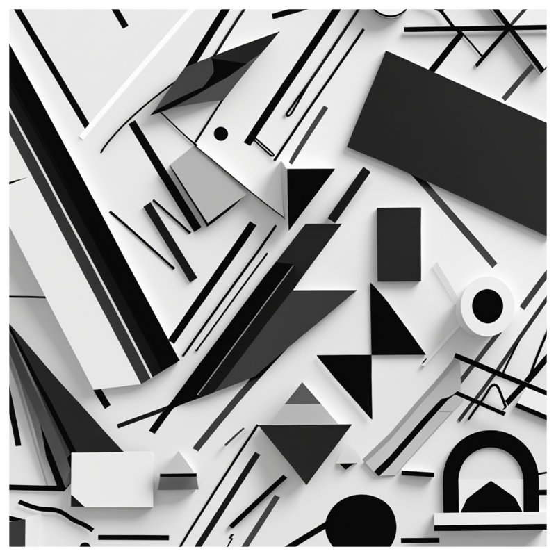 Couvre-lit matelassé à motifs géométriques noir et blanc , Double