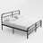 Oley Full Size Heavy-duty Black Metal Platform Bed With Headboard, Under-Bed Storage, No Spring Bed Box Required.-174739446