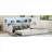 Solid Wood Full Size Multi-Functional Daybed With Trundle, Built-in Storage, USB Charging and LED Lighting, White-Toned