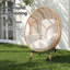 Fauteuil surdimensionné en osier avec coussins épais de 9,8 po, chaise longue d'extérieur / d'intérieur toutes saisons-2145565643