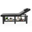 Lit de massage professionnel 75 po x 30,5 po avec dossier réglable, table de thérapie physique, lit de massage Spa Beauty Lash Spa, table de massage pliante avec 6 pieds en métal et tablette de rangement - noir-116925534