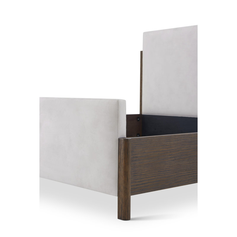 Urbane Upholstered Bed, White/Campfire
