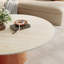 Table basse ronde en travertin moderne avec piédestal en bois massif-1068650549-1068650550