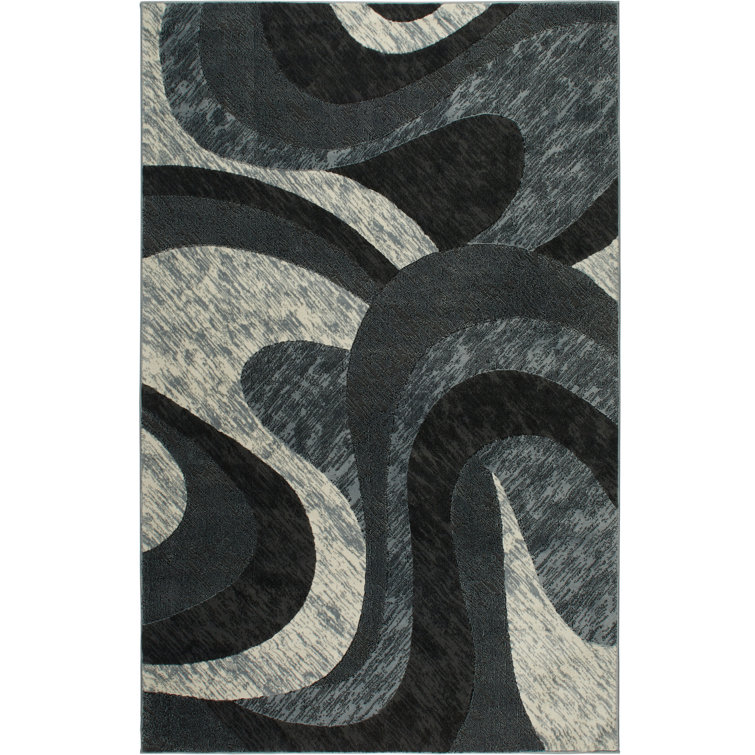Tapis abstrait gris Brolin