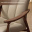 Fauteuil simple en cuir beige 32,68 "