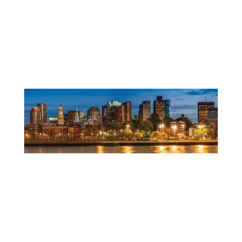 Boston North End And Financial District Panoramic by Melanie Viola - Wrapped Canvas Panoramic Print