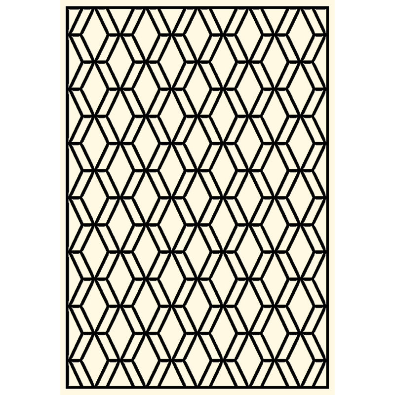 Trend Viscose Geometric Indoor Rug, Rectangle 3'11" x 5'3"