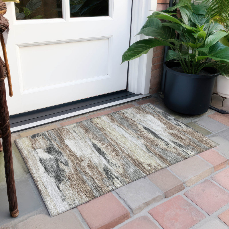 Tapis rectangulaire Aleighna avec envers antidérapant, Rectangle 1 pi 8 po x 2 pi 6 po