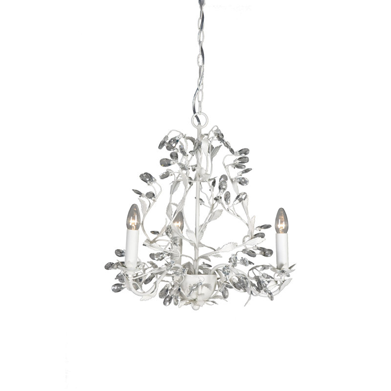 Clemmer 3 - Light Candle Style Chandelier, Frosted White