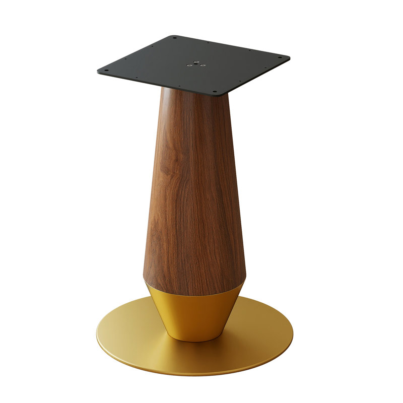 Pied de table carré en métal à un seul piédestal, hauteur 27,56 po (664-TL)