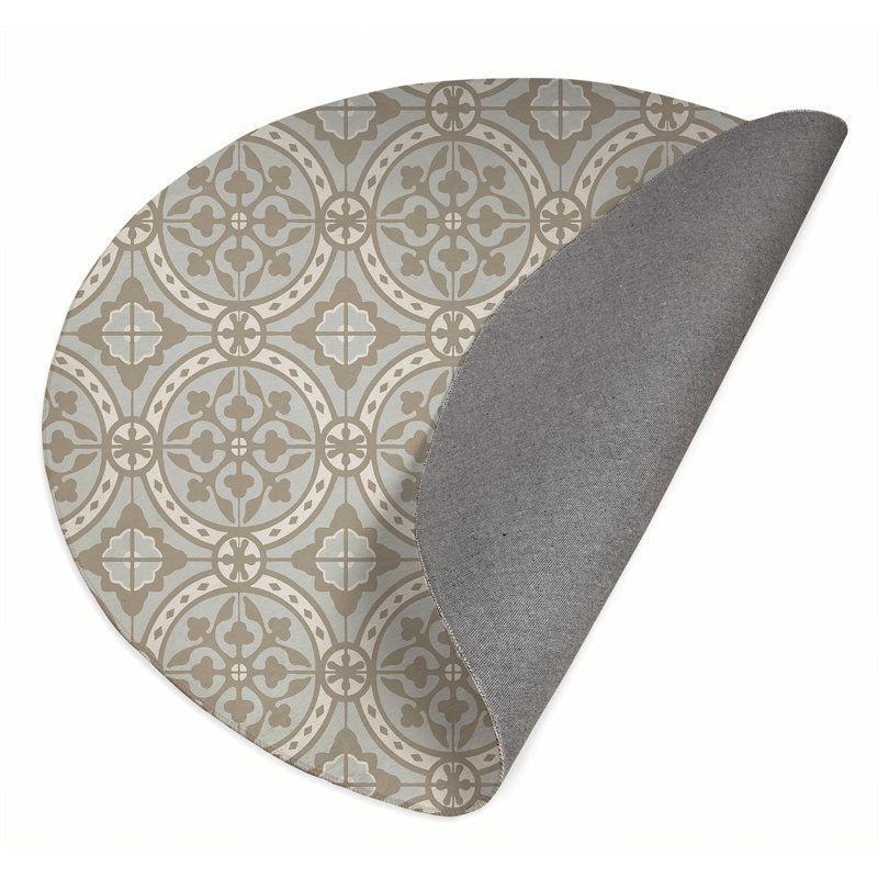 Tapis d'extérieur Aleah, Rond 5 pi