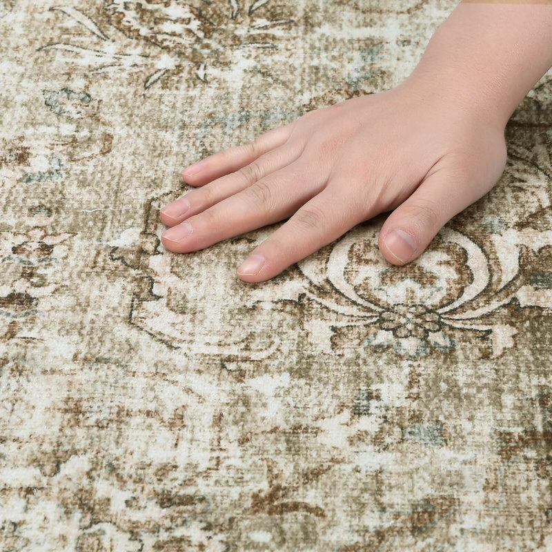 Washable Rug Area Rugs For Living Room, Rectangle 8' x 10'
