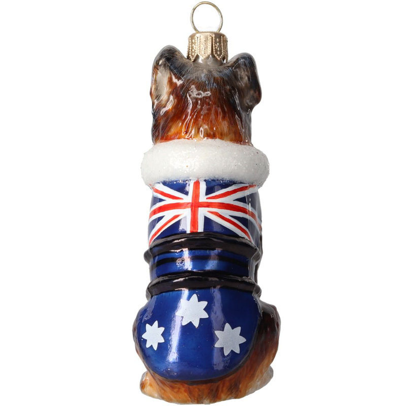 Australian Shepherd in Australia Flag Coat
