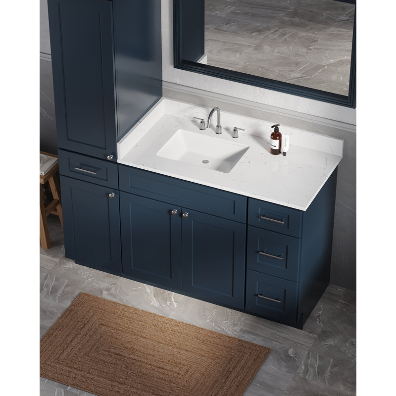 Ensemble de meuble-lavabo simple 57 po Disar, Bleu